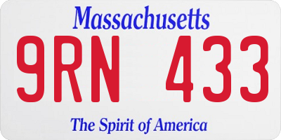 MA license plate 9RN433