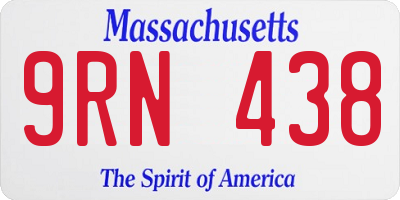 MA license plate 9RN438