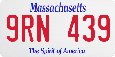 MA license plate 9RN439