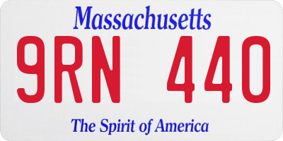 MA license plate 9RN440