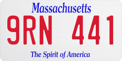 MA license plate 9RN441
