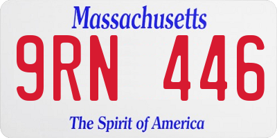 MA license plate 9RN446