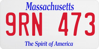 MA license plate 9RN473