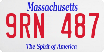 MA license plate 9RN487