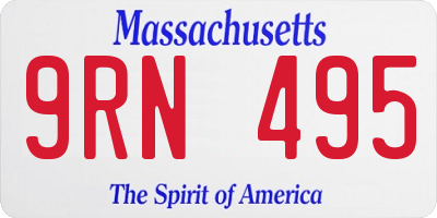 MA license plate 9RN495