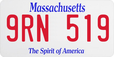 MA license plate 9RN519