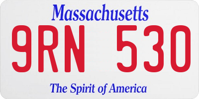 MA license plate 9RN530