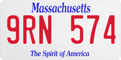 MA license plate 9RN574