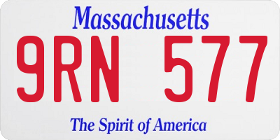 MA license plate 9RN577