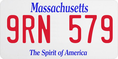 MA license plate 9RN579