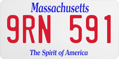 MA license plate 9RN591