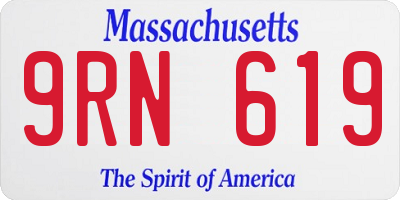 MA license plate 9RN619