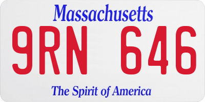 MA license plate 9RN646