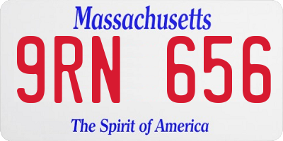 MA license plate 9RN656