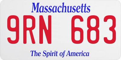 MA license plate 9RN683