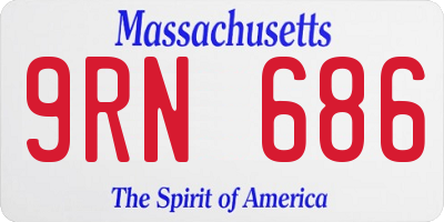 MA license plate 9RN686