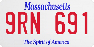 MA license plate 9RN691