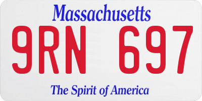 MA license plate 9RN697