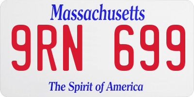 MA license plate 9RN699
