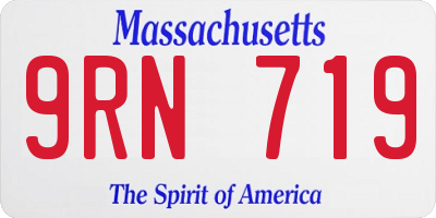 MA license plate 9RN719
