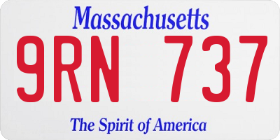MA license plate 9RN737
