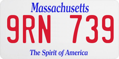 MA license plate 9RN739