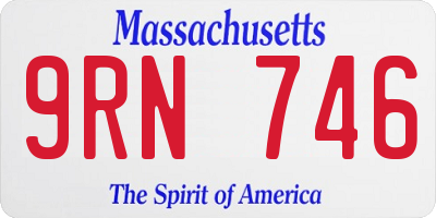 MA license plate 9RN746