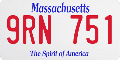 MA license plate 9RN751