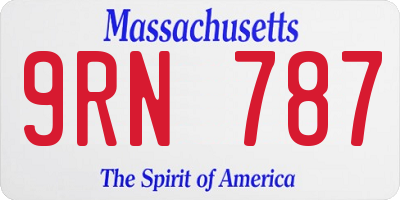 MA license plate 9RN787
