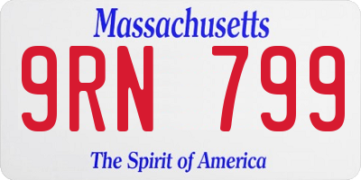 MA license plate 9RN799