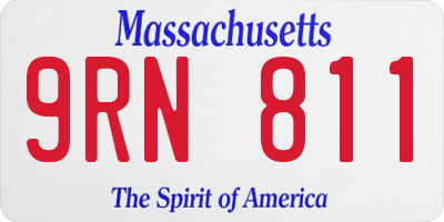 MA license plate 9RN811