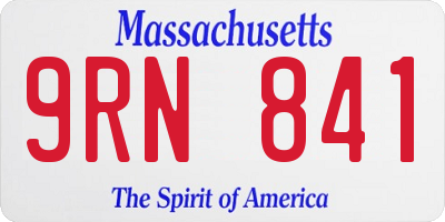 MA license plate 9RN841