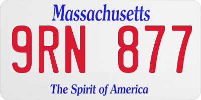 MA license plate 9RN877