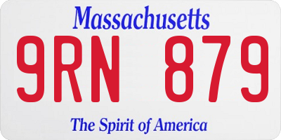 MA license plate 9RN879