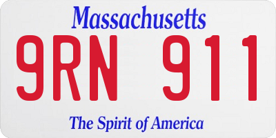 MA license plate 9RN911