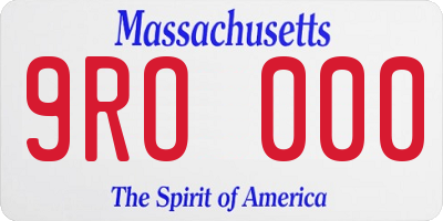 MA license plate 9RO000