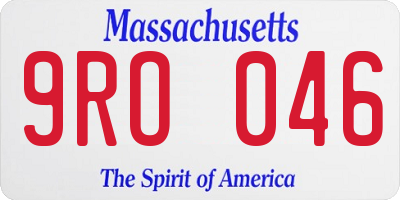 MA license plate 9RO046
