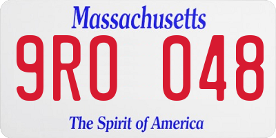 MA license plate 9RO048