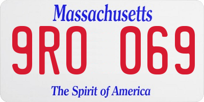 MA license plate 9RO069