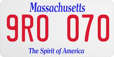 MA license plate 9RO070