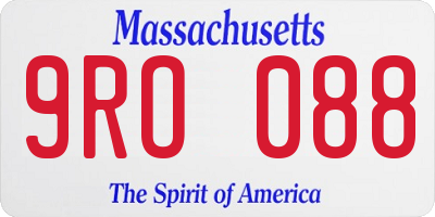 MA license plate 9RO088
