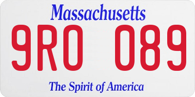 MA license plate 9RO089