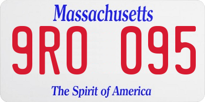 MA license plate 9RO095