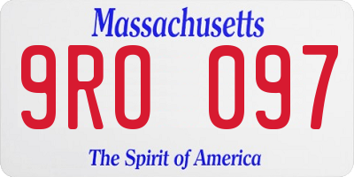 MA license plate 9RO097