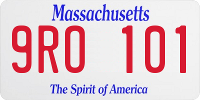 MA license plate 9RO101