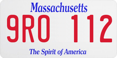 MA license plate 9RO112