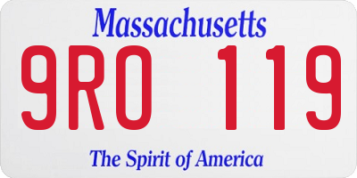 MA license plate 9RO119