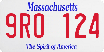 MA license plate 9RO124
