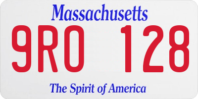 MA license plate 9RO128