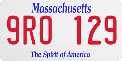 MA license plate 9RO129